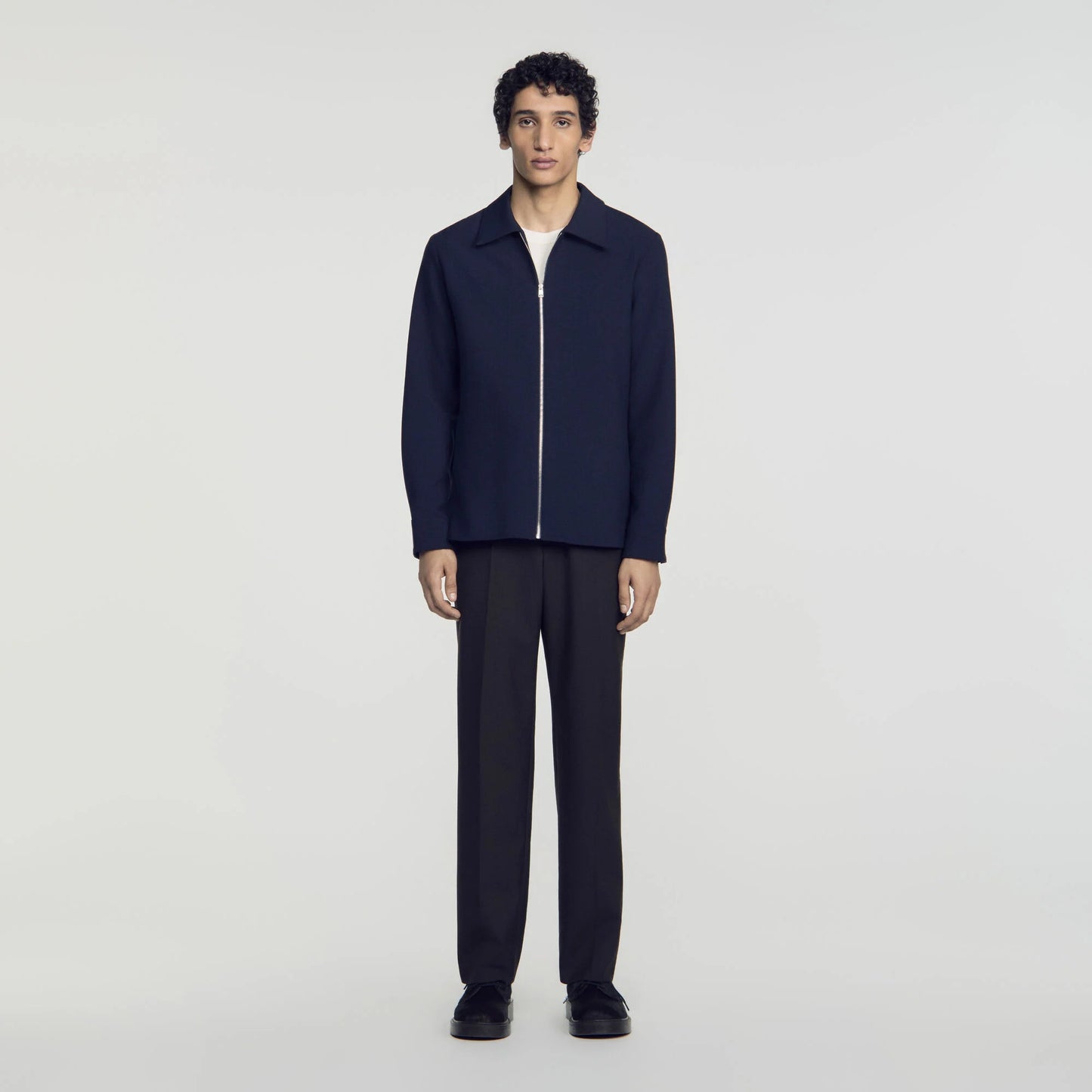 Joker Zip Shirt Shirt Navy Blue
