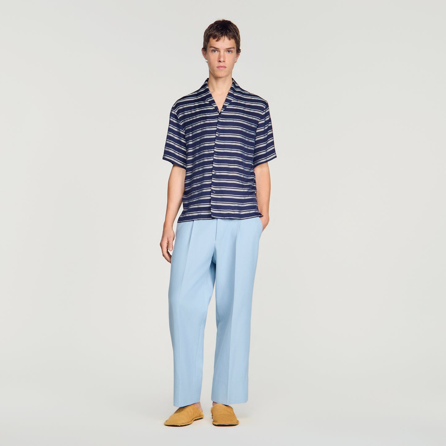 Stripy Shirt Mc Striped boat neck shirt Navy Blue