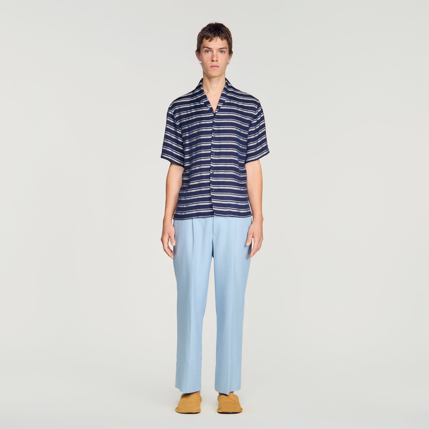Stripy Shirt Mc Striped boat neck shirt Navy Blue
