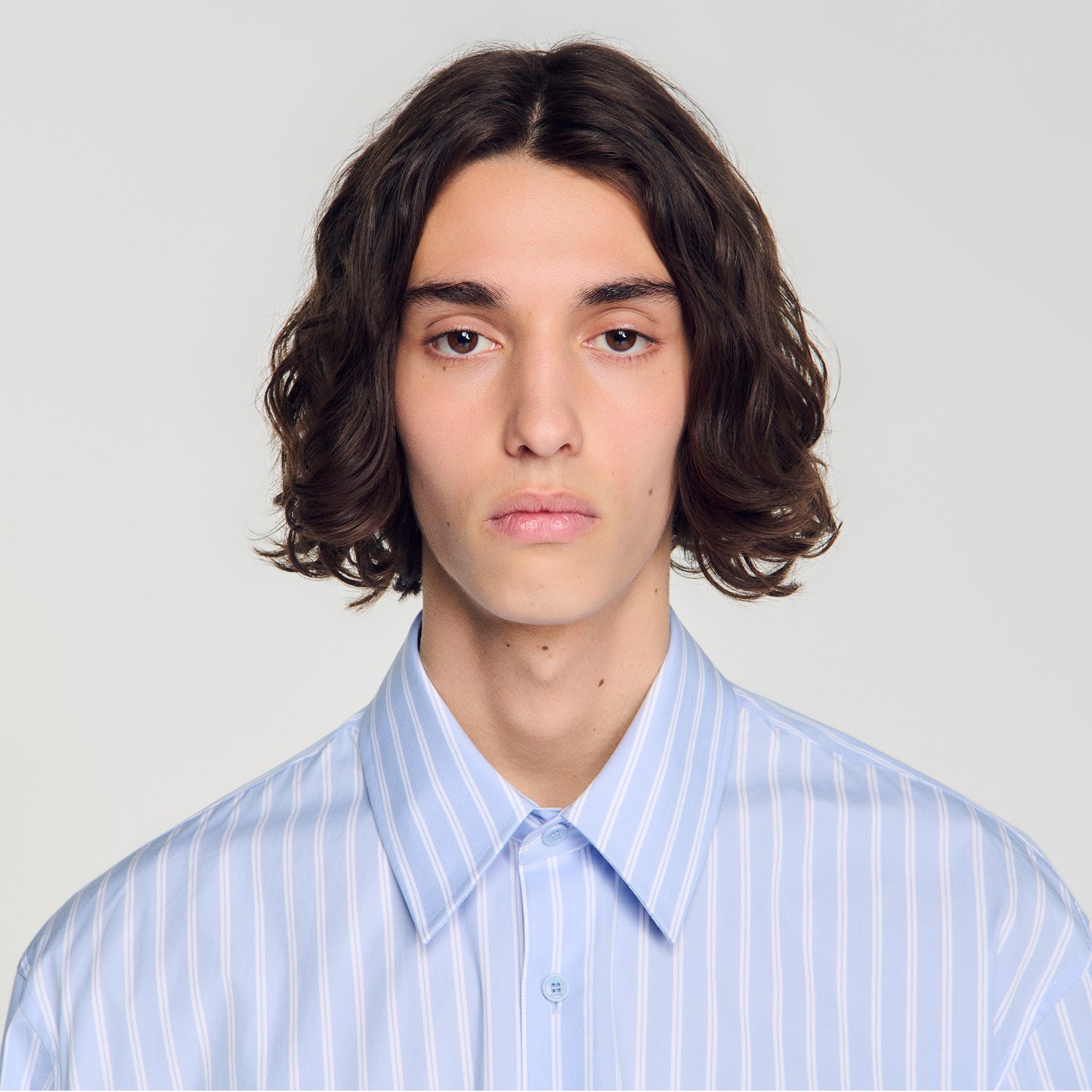 Hamptons Shirt Striped cotton shirt Sky Blue / White