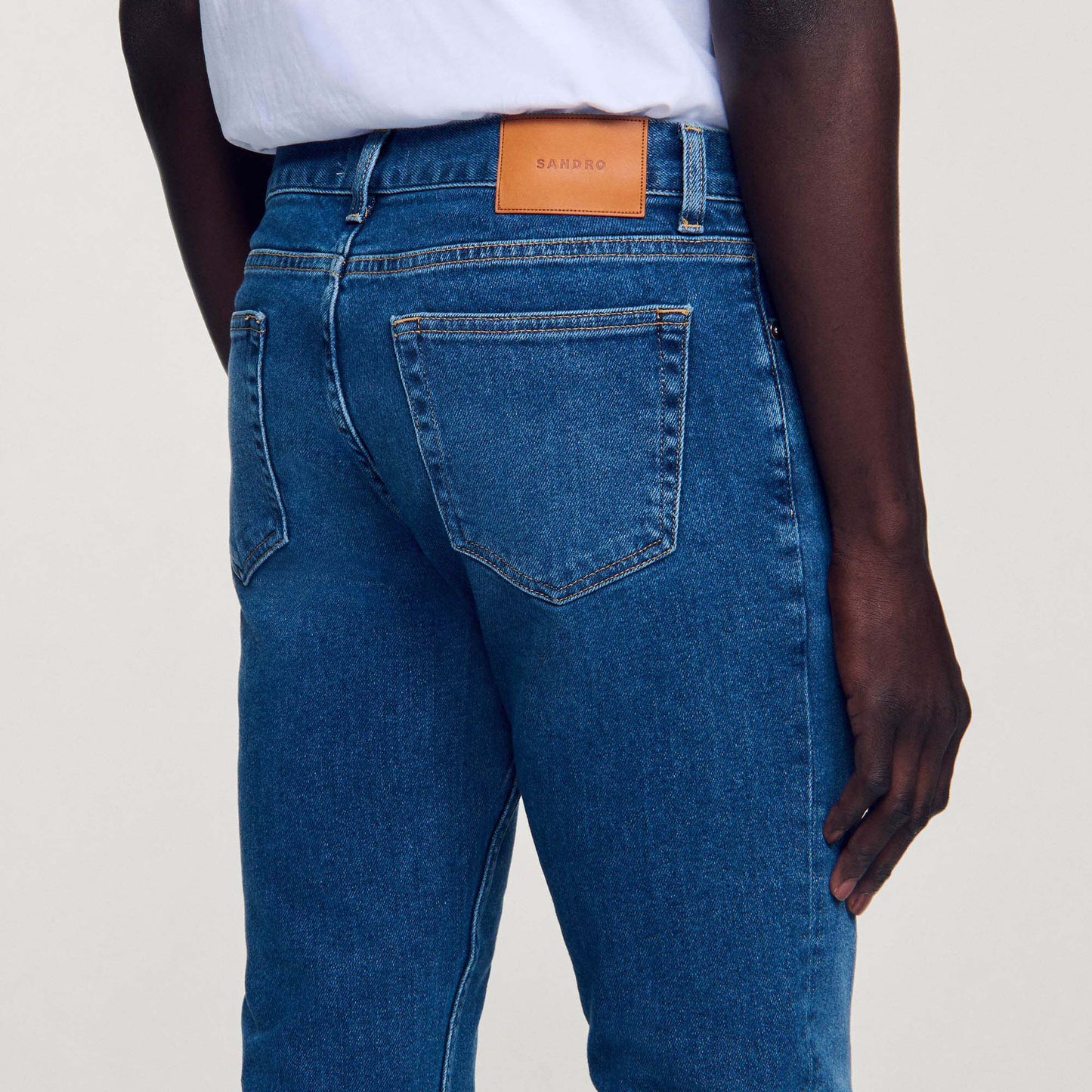 Washed Jeans - Slim Cut Blue Vintage - Denim