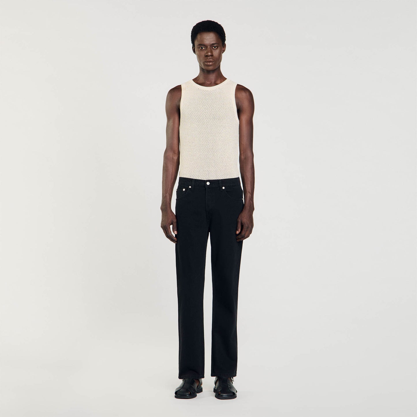 Straight-Fit Jeans Black