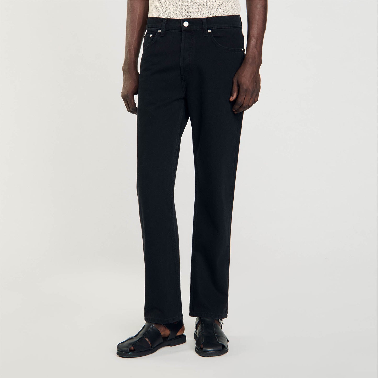 Straight-Fit Jeans Black