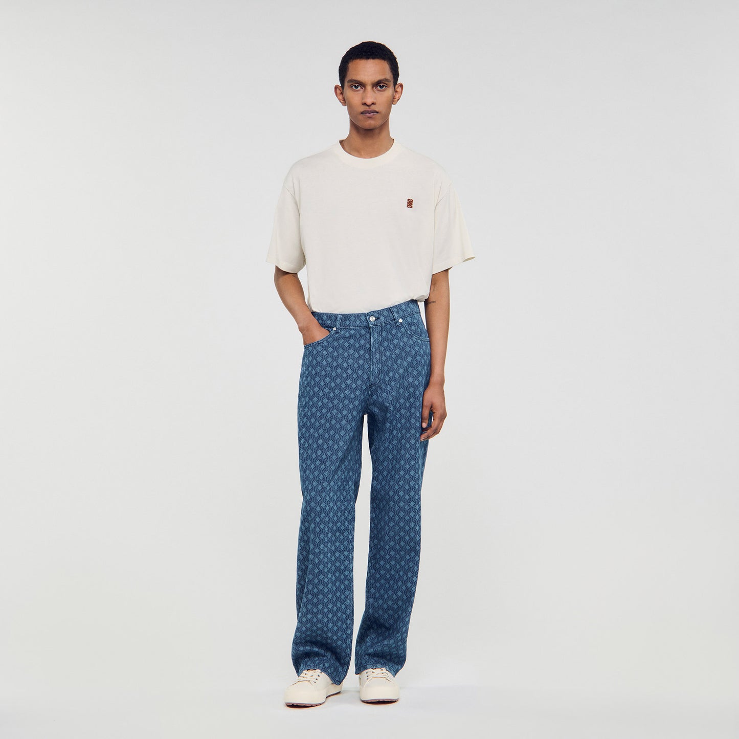 Baggy Rope Jean Rope Pattern Baggy Jeans Raw-Denim