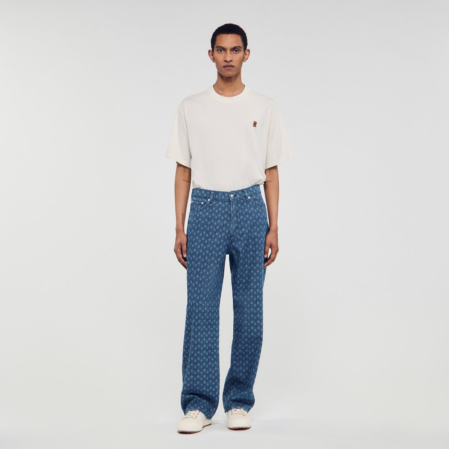 Baggy Rope Jean Rope Pattern Baggy Jeans Raw-Denim