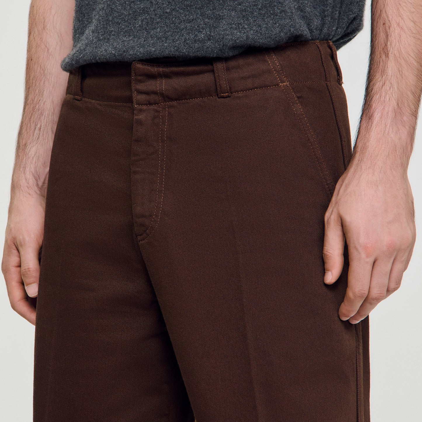 Brown Vintage Flare Wide-Leg Jeans Tobacco Brown