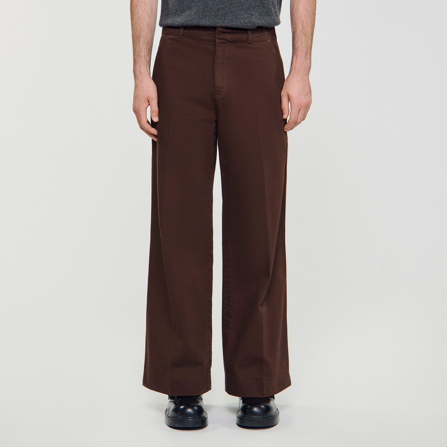 Brown Vintage Flare Wide-Leg Jeans Tobacco Brown