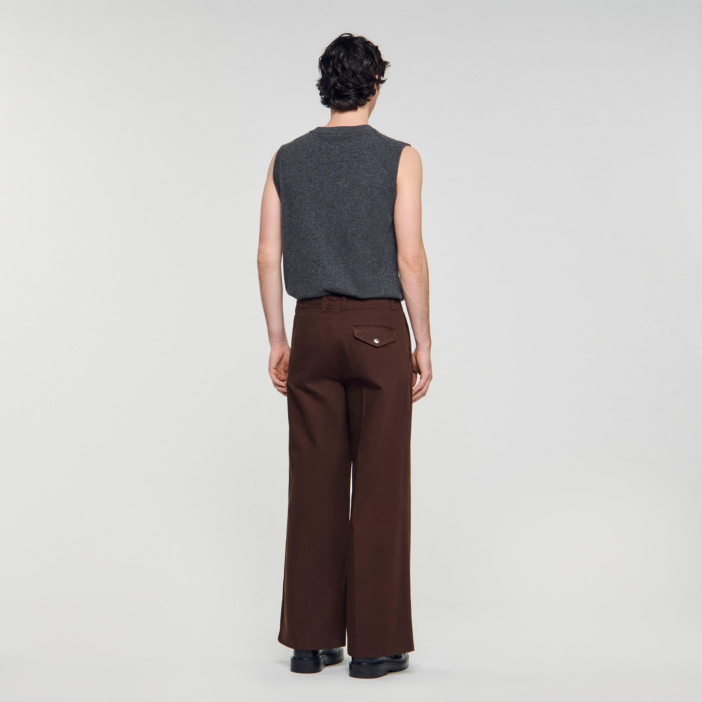 Brown Vintage Flare Wide-Leg Jeans Tobacco Brown