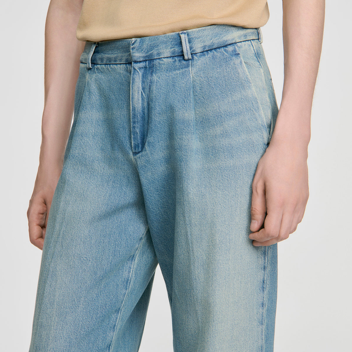 Pleated Jeans Faded jeans Blue