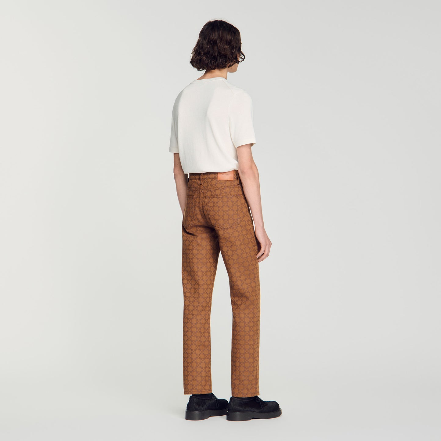 Regular Gold Cross Square Cross motif jeans Tobacco Brown