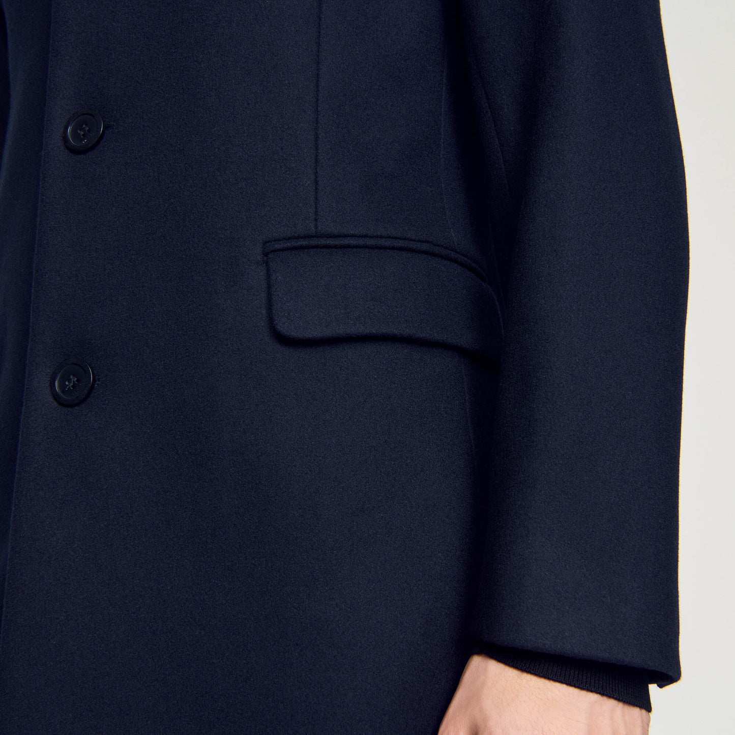 Wool Coat Navy Blue