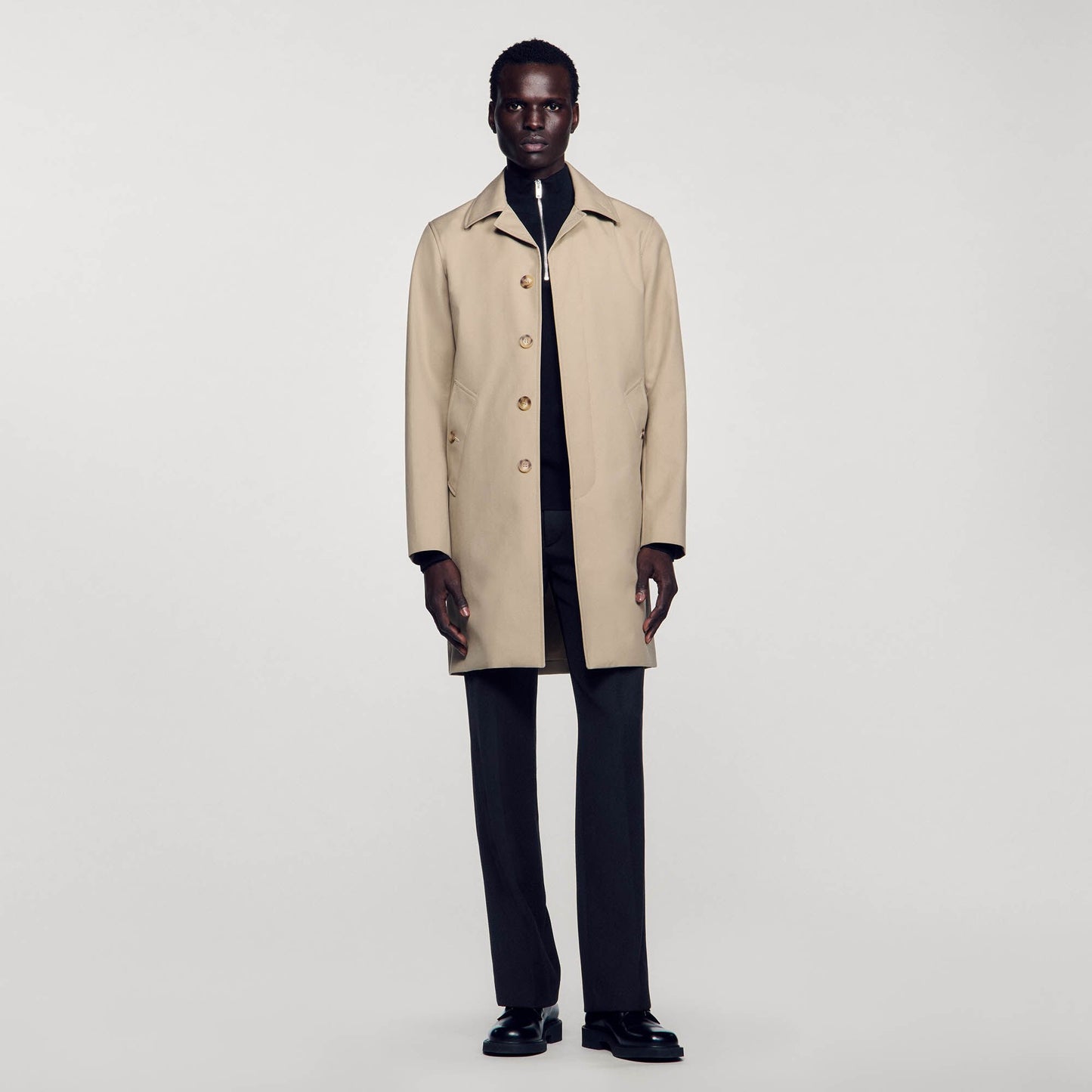 Waterproof Technical Fabric Coat Beige