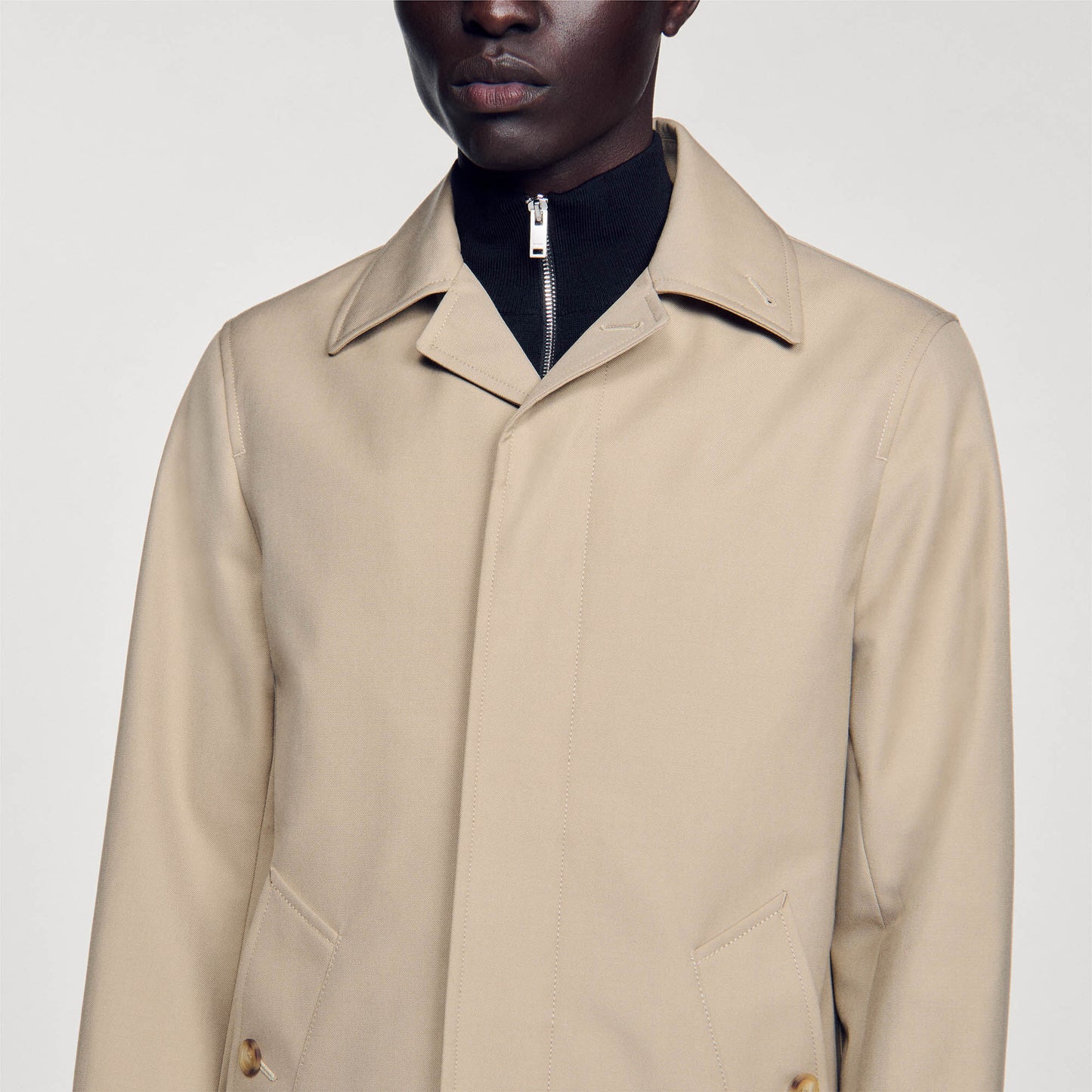 Waterproof Technical Fabric Coat Beige