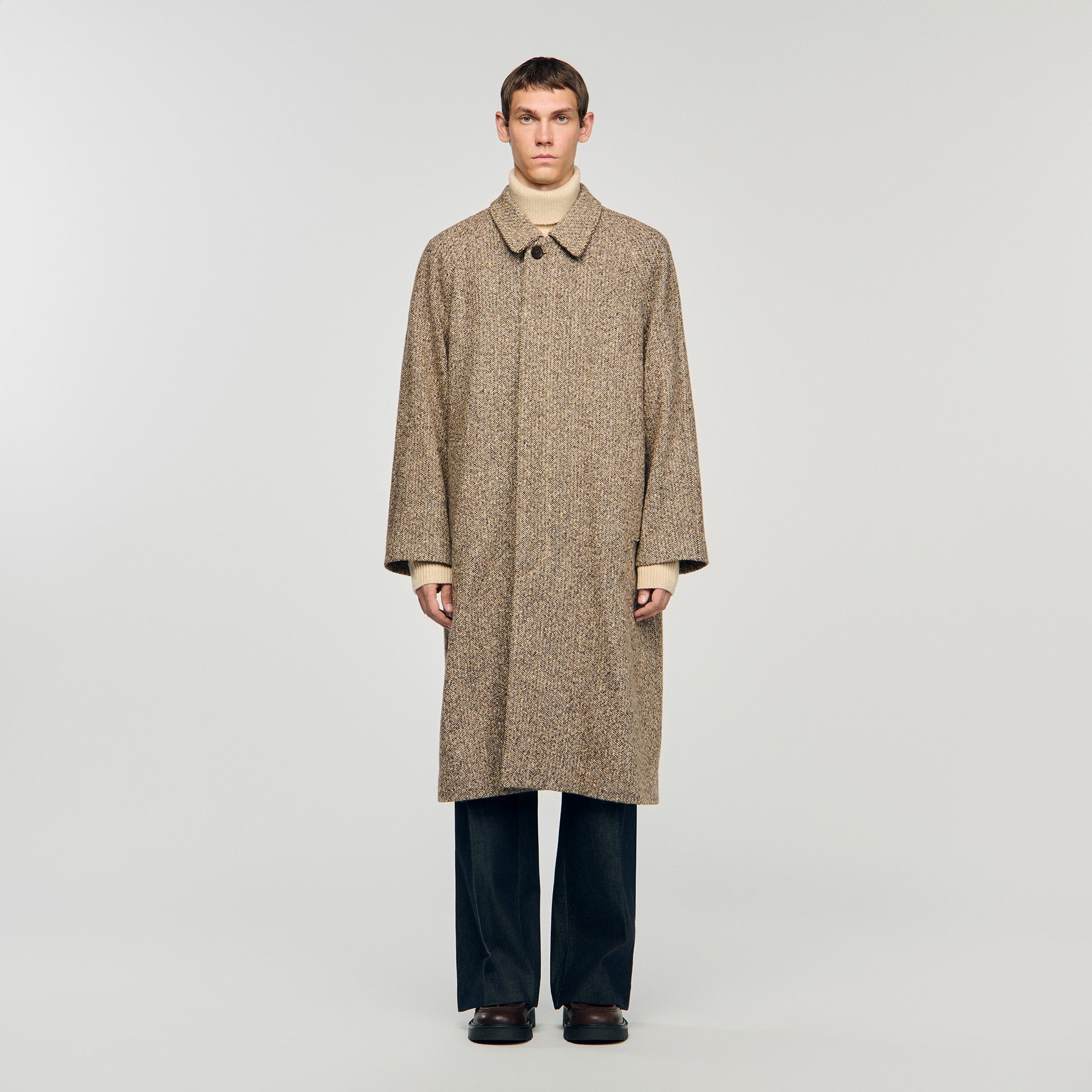Macwool Louis Oversized Wool Coat Brown