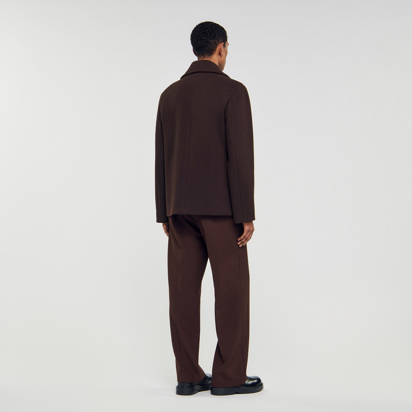 Peacoat Wool Pea Coat Chocolate