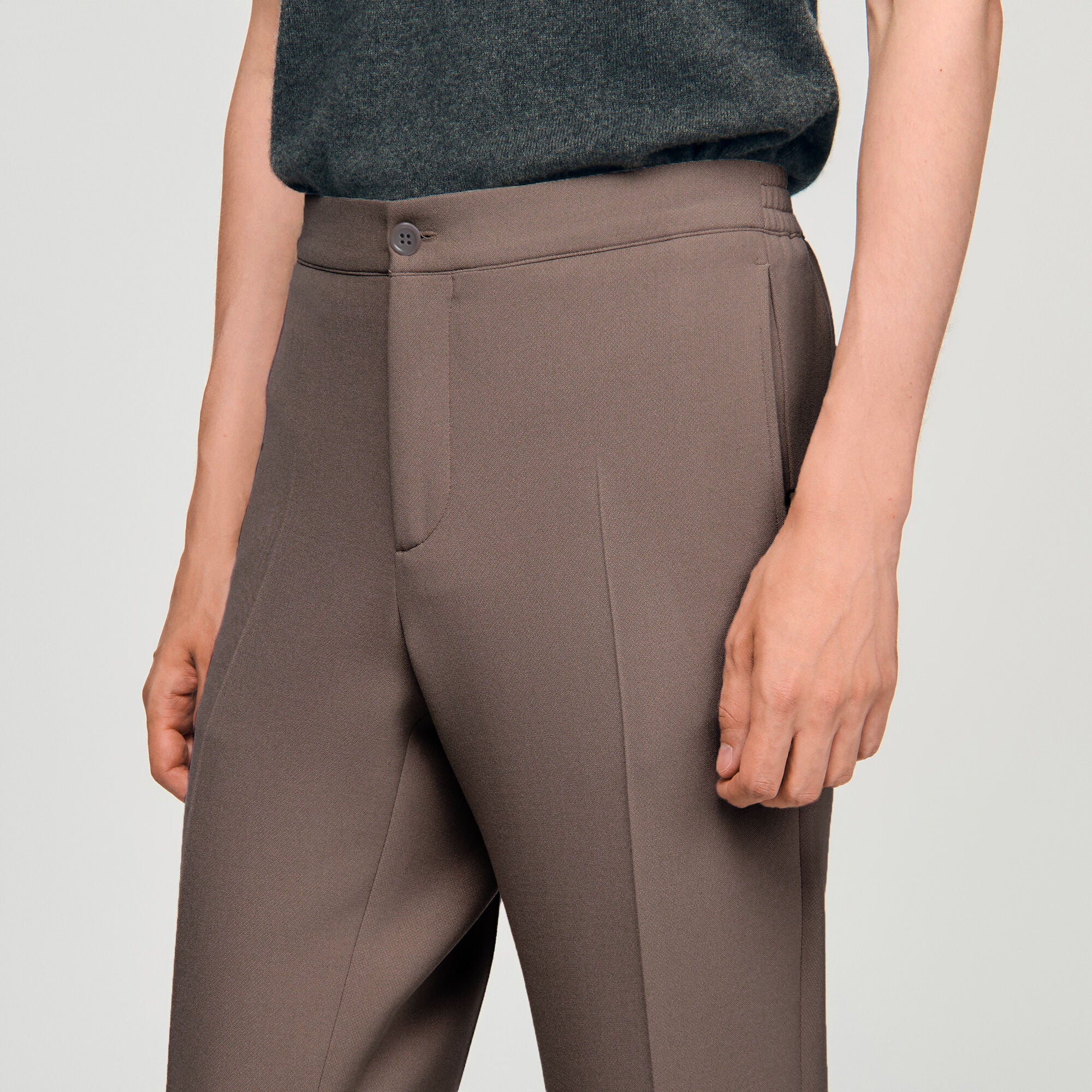 Jersey Trousers Light Taupe