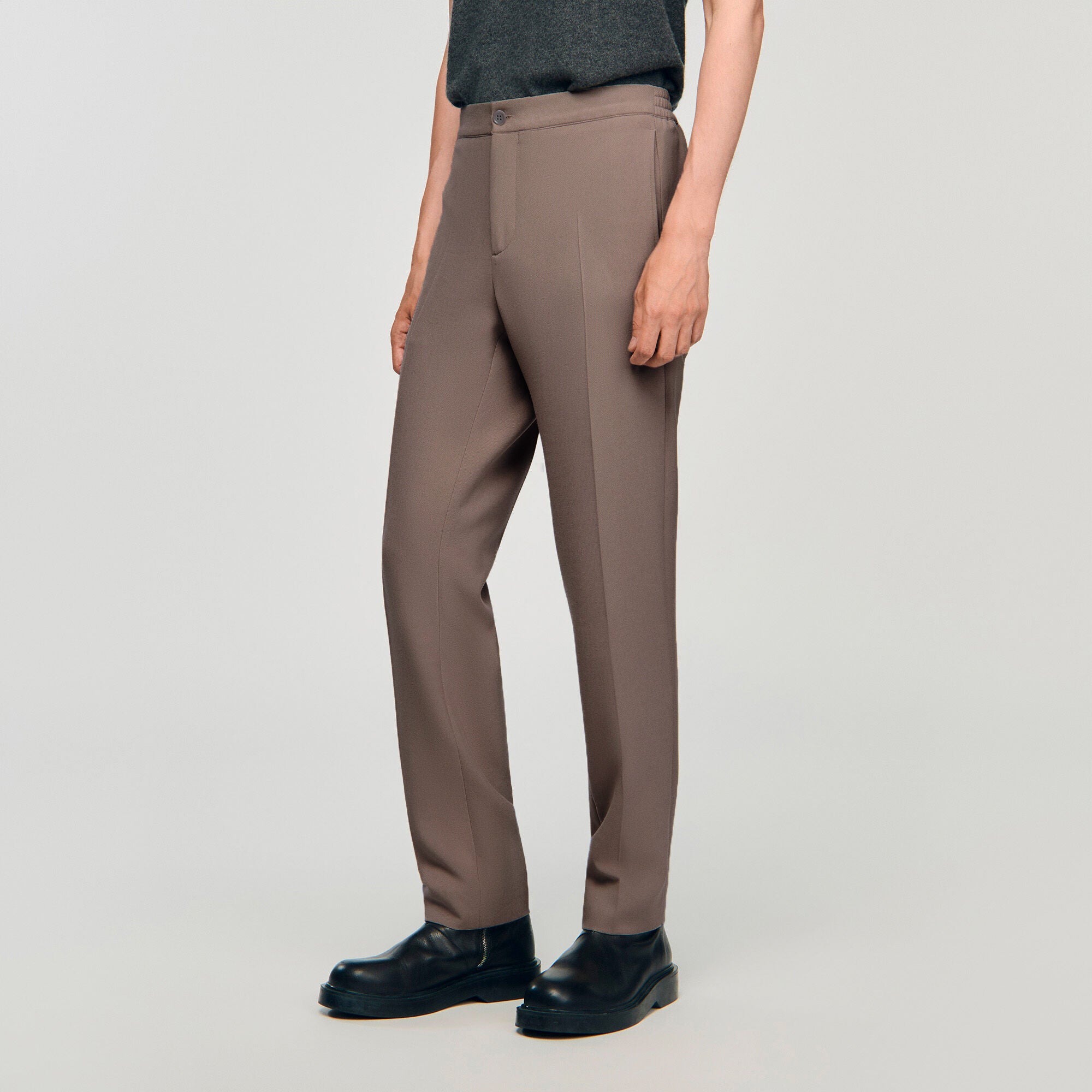 Jersey Trousers Light Taupe