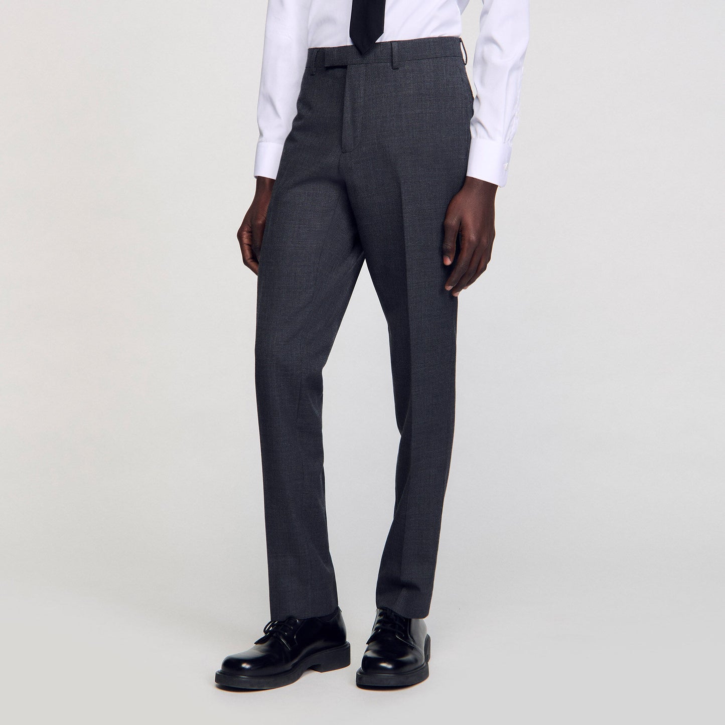 Wool Suit Trousers Mocked Grey