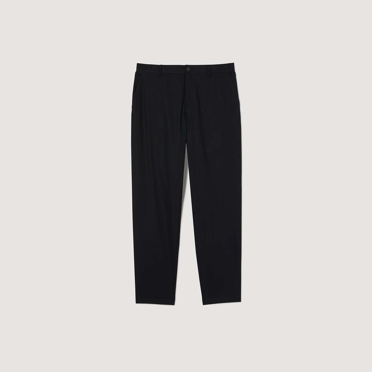 Cotton Carrot Cut Trousers Black