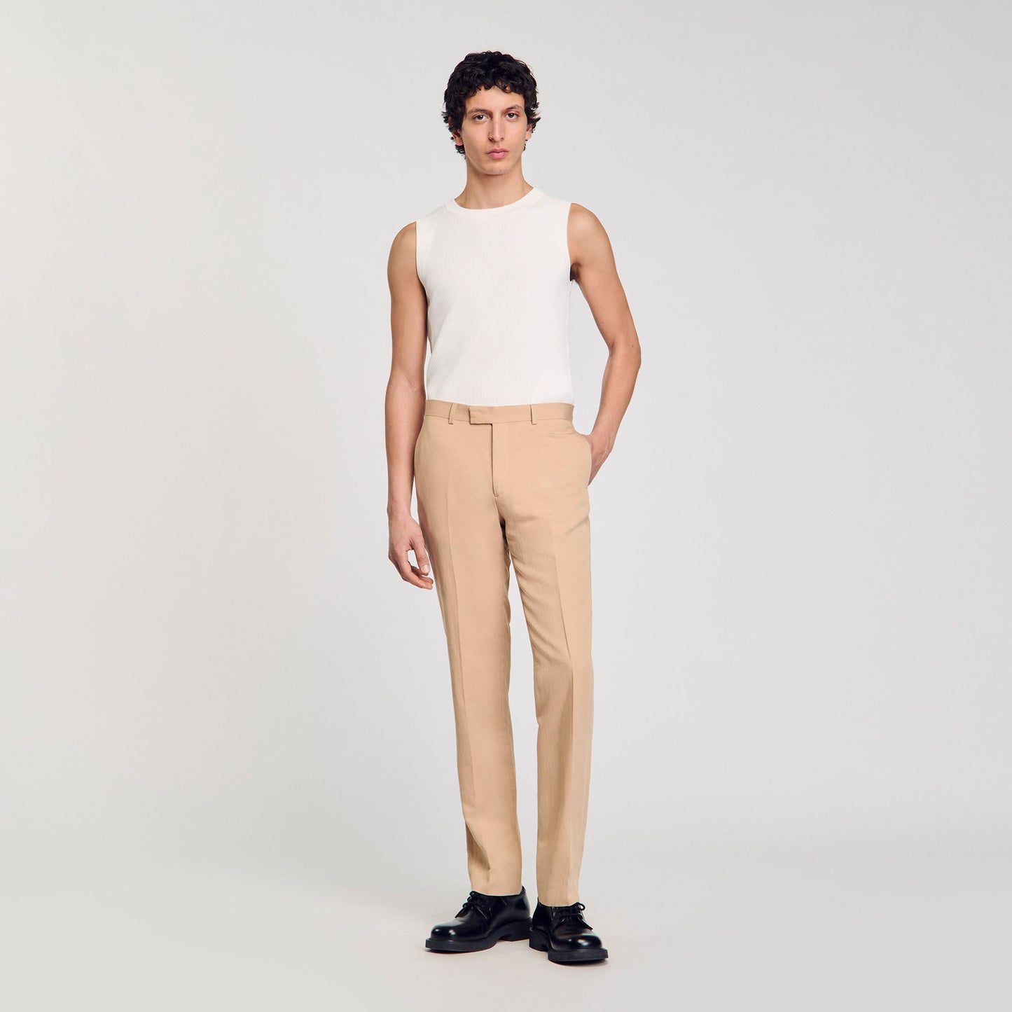 Formal Linen Suit Trousers Nut