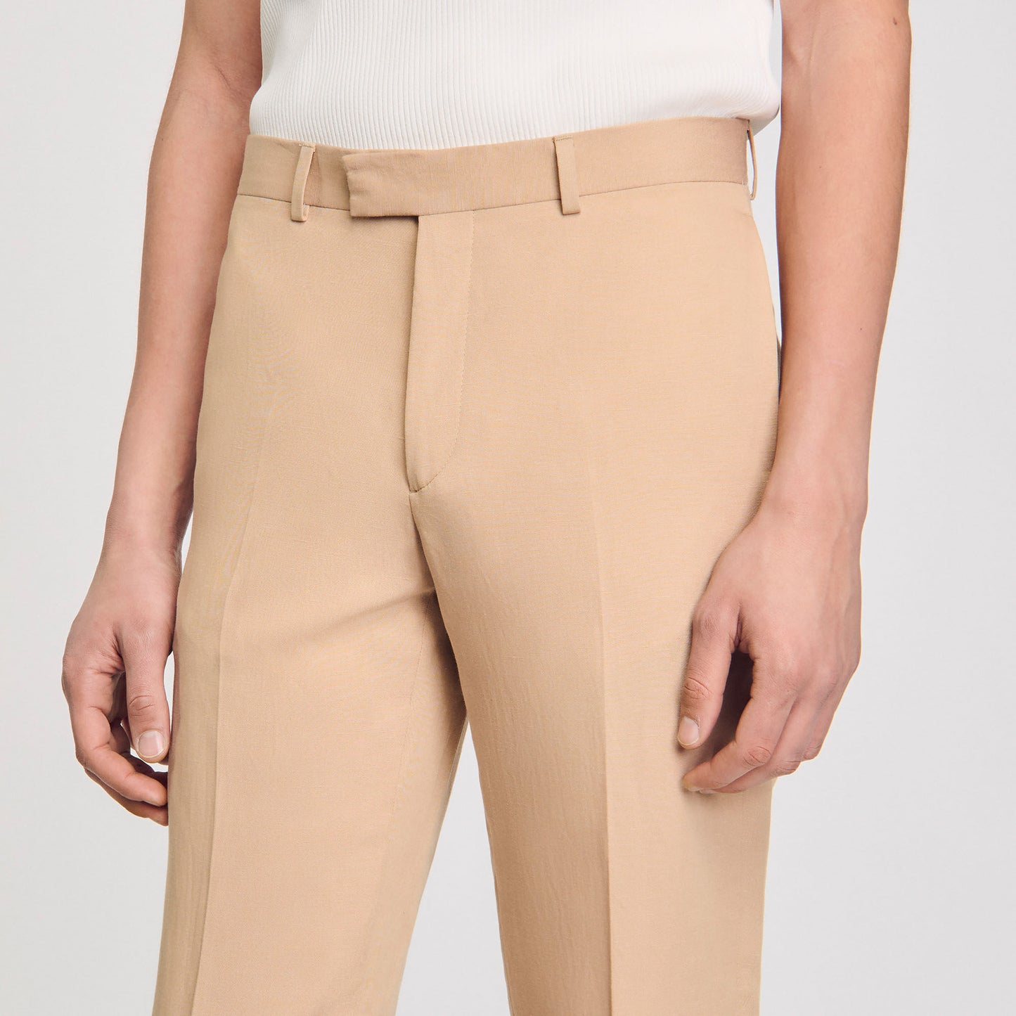 Formal Linen Suit Trousers Nut