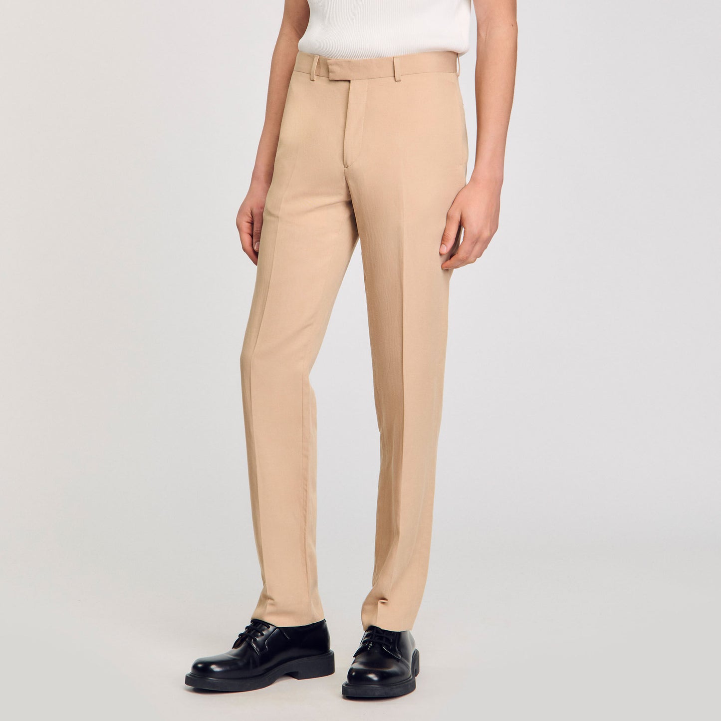 Formal Linen Suit Trousers Nut