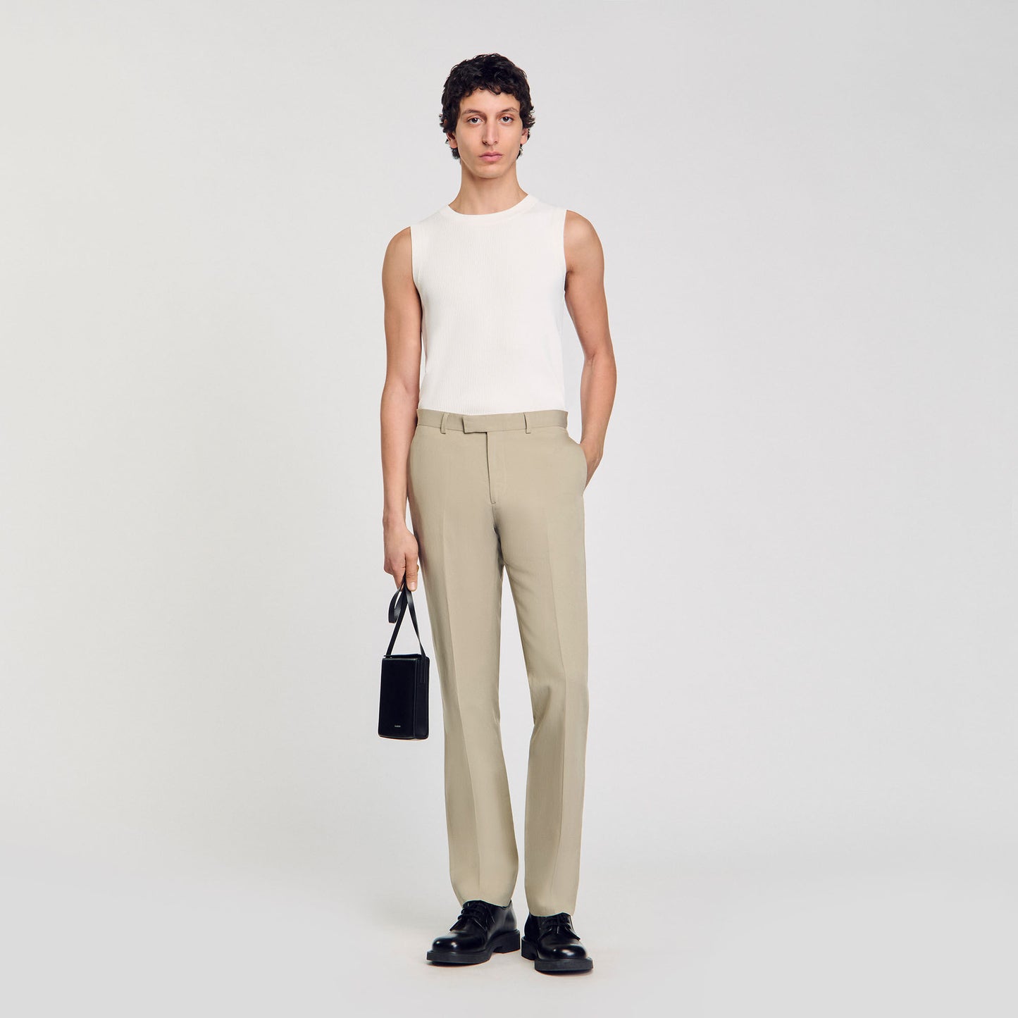 Formal Linen Suit Trousers Light Kaki.