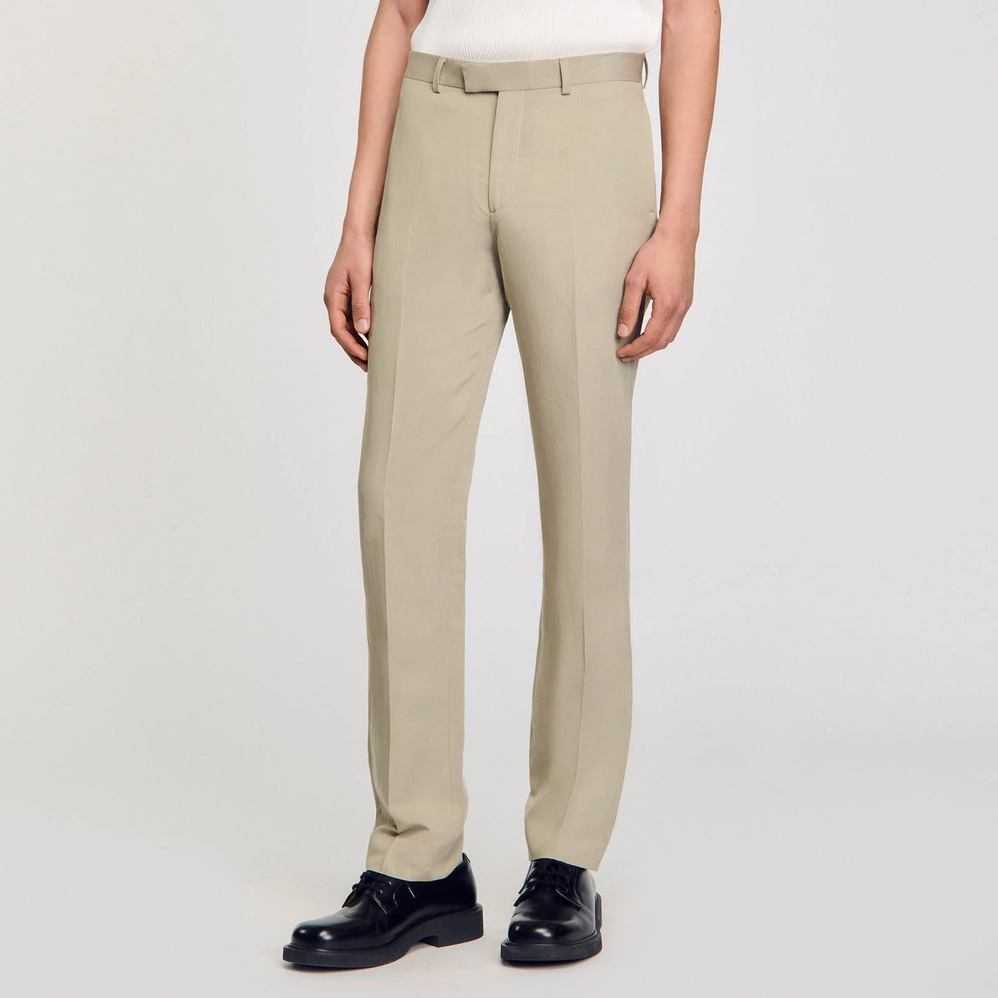 Formal Linen Suit Trousers Light Kaki.