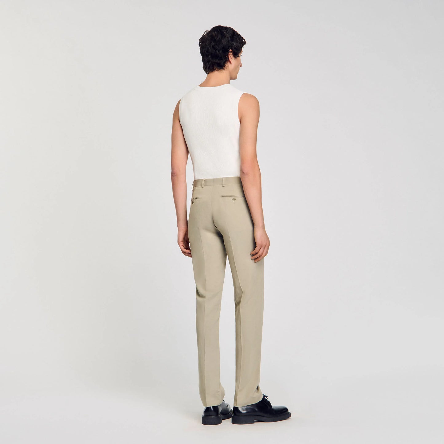 Formal Linen Suit Trousers Light Kaki.