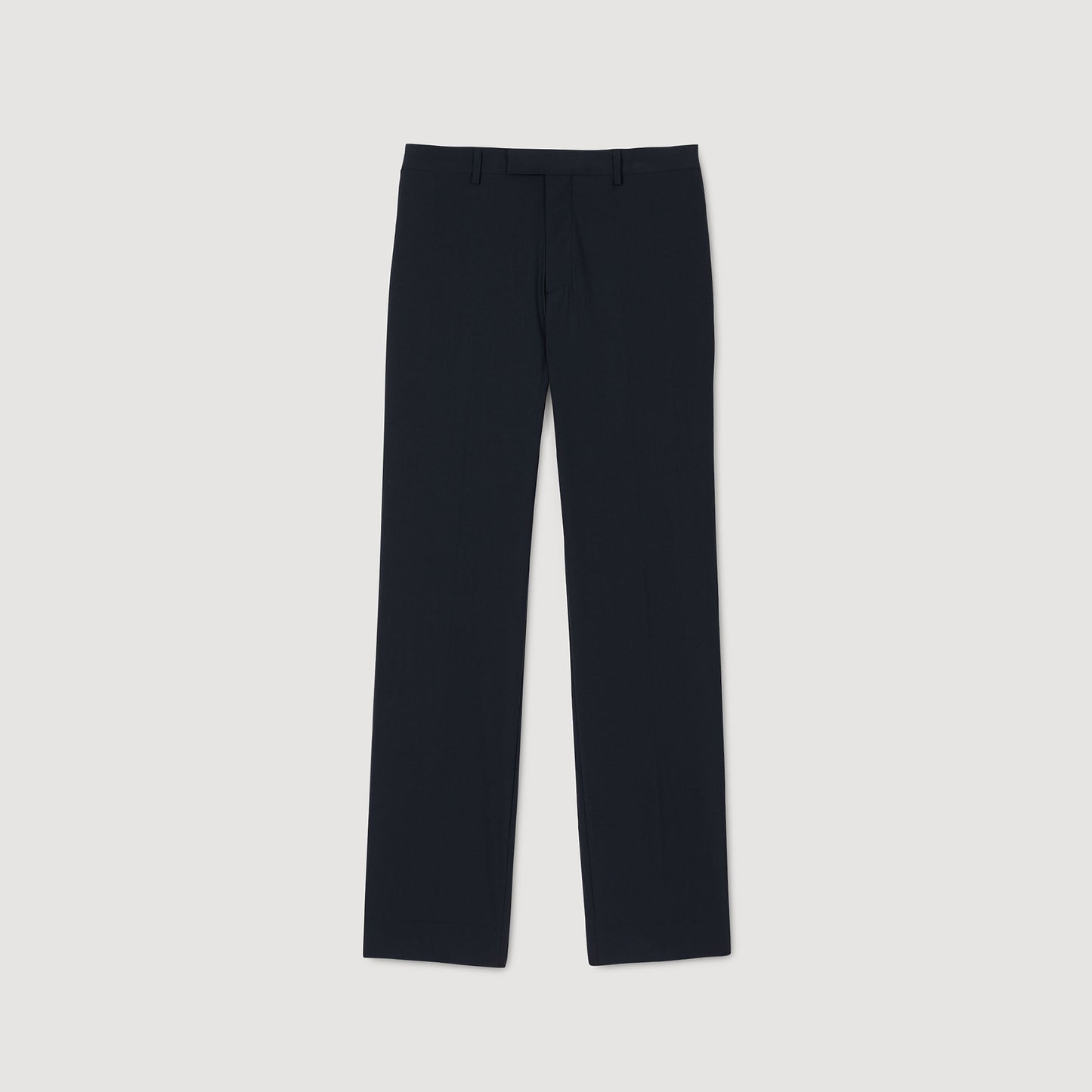 Formal Destructure Wool Stretch Wool Suit Trousers Navy Blue