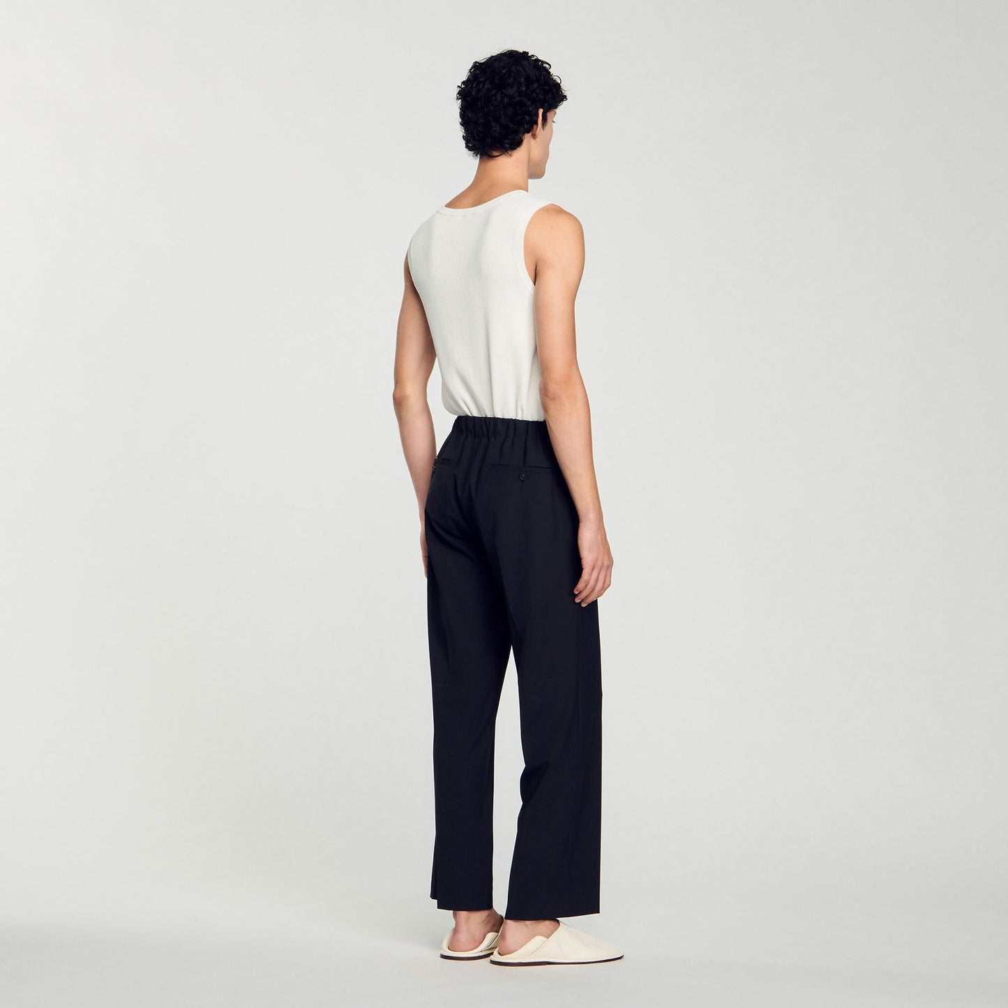 Wide-Leg Trousers Black