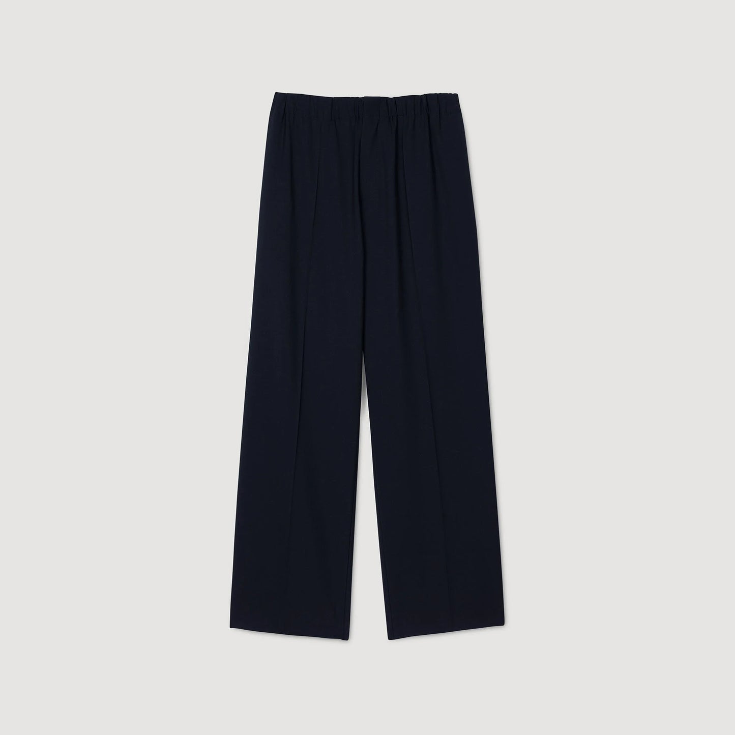 Alpha Large Wide-Leg Trousers Navy Blue