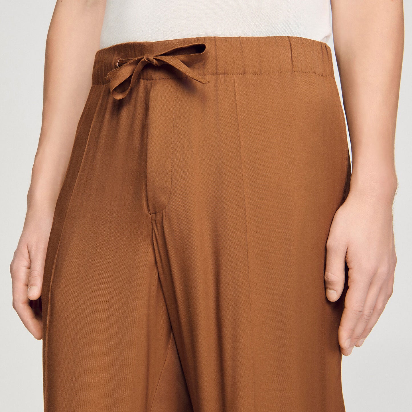 Pyjama Pant Drawstring Flowing Trousers Whisky