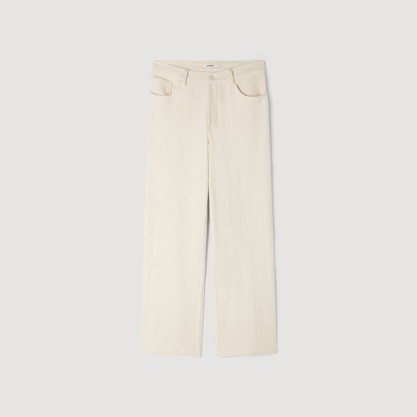 Balloon Pant Worker Wide-Leg Cotton Trousers Ecru