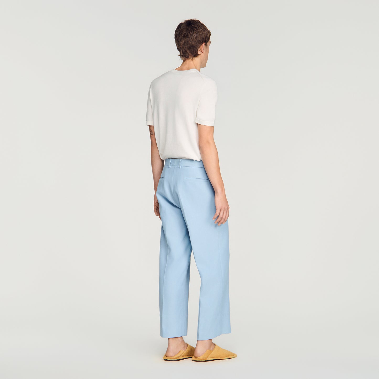 Pierre Straight Leg Trousers Sky Blue