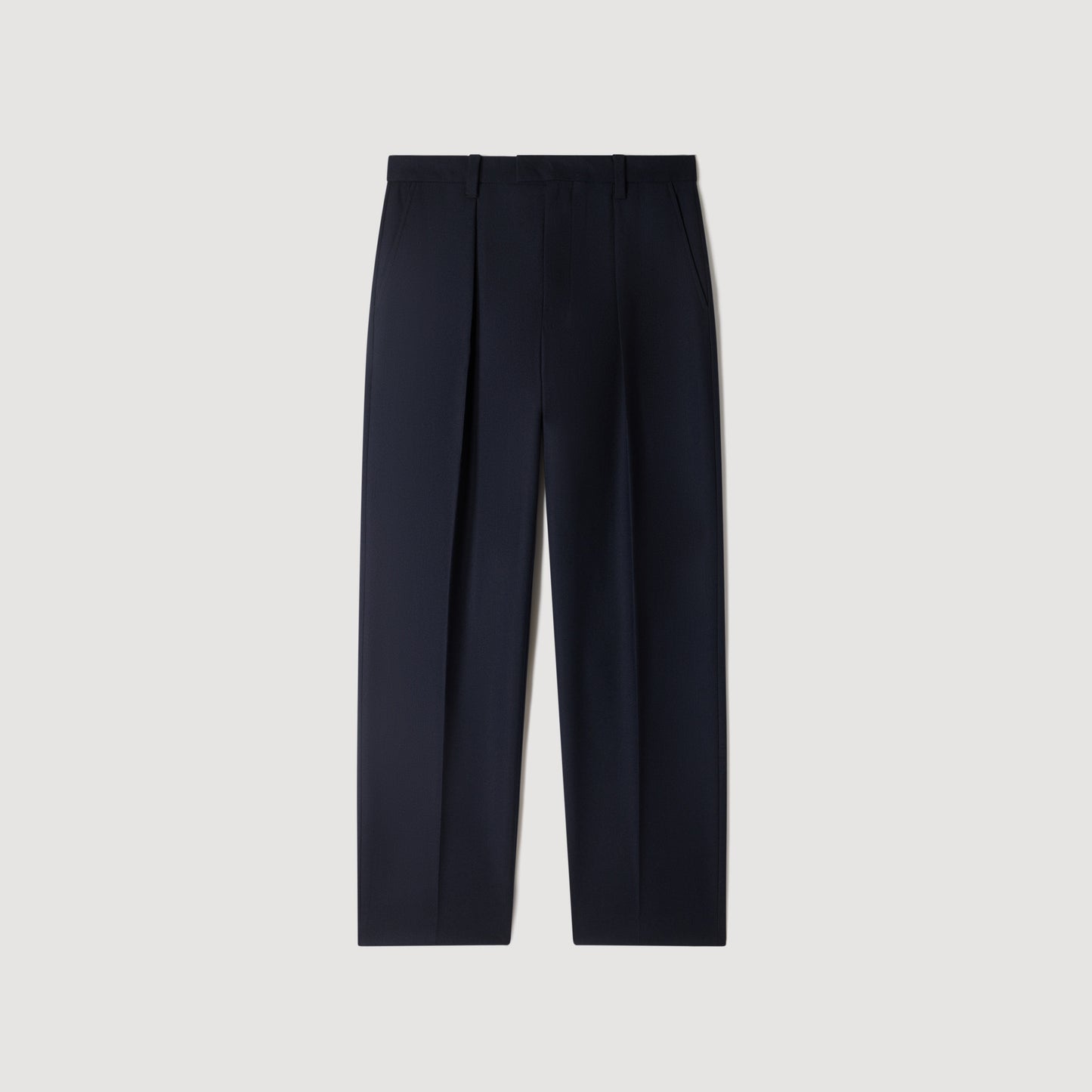 Gerard Pants Flannel Wide-leg wool trousers Navy Blue