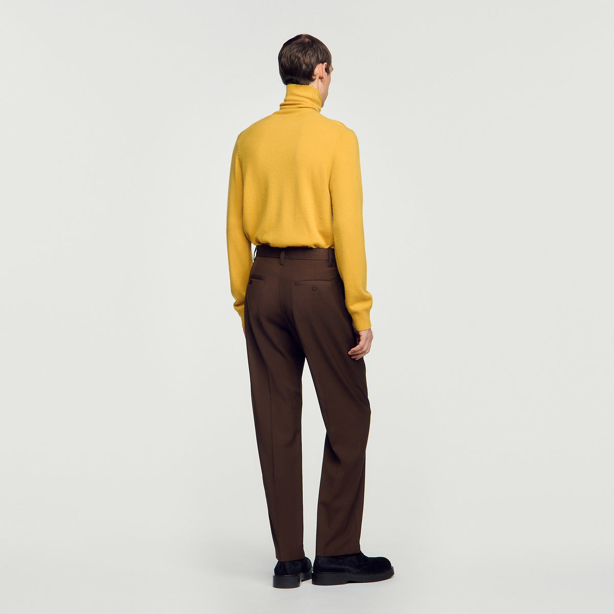 Gerard Pants Wool Wide-leg wool trousers Tabac Fonce