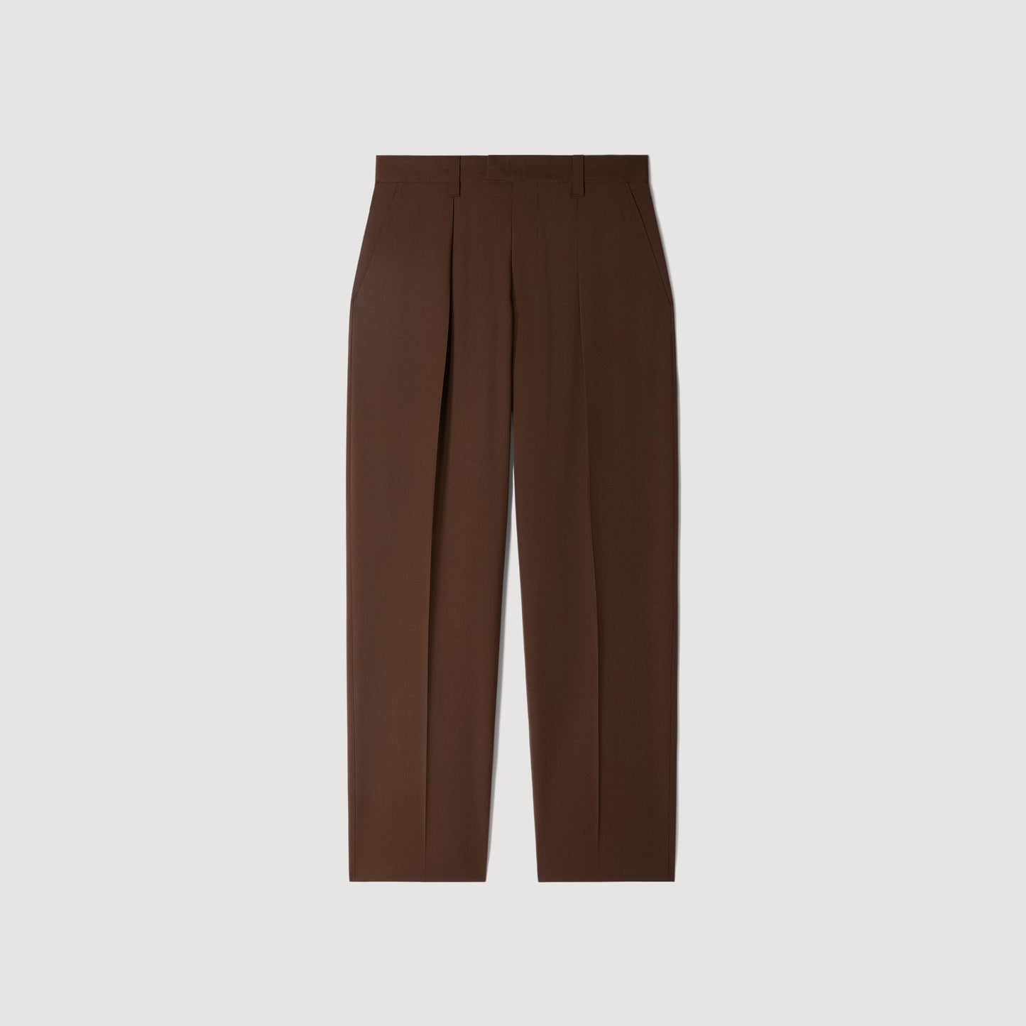 Gerard Pants Wool Wide-leg wool trousers Tabac Fonce