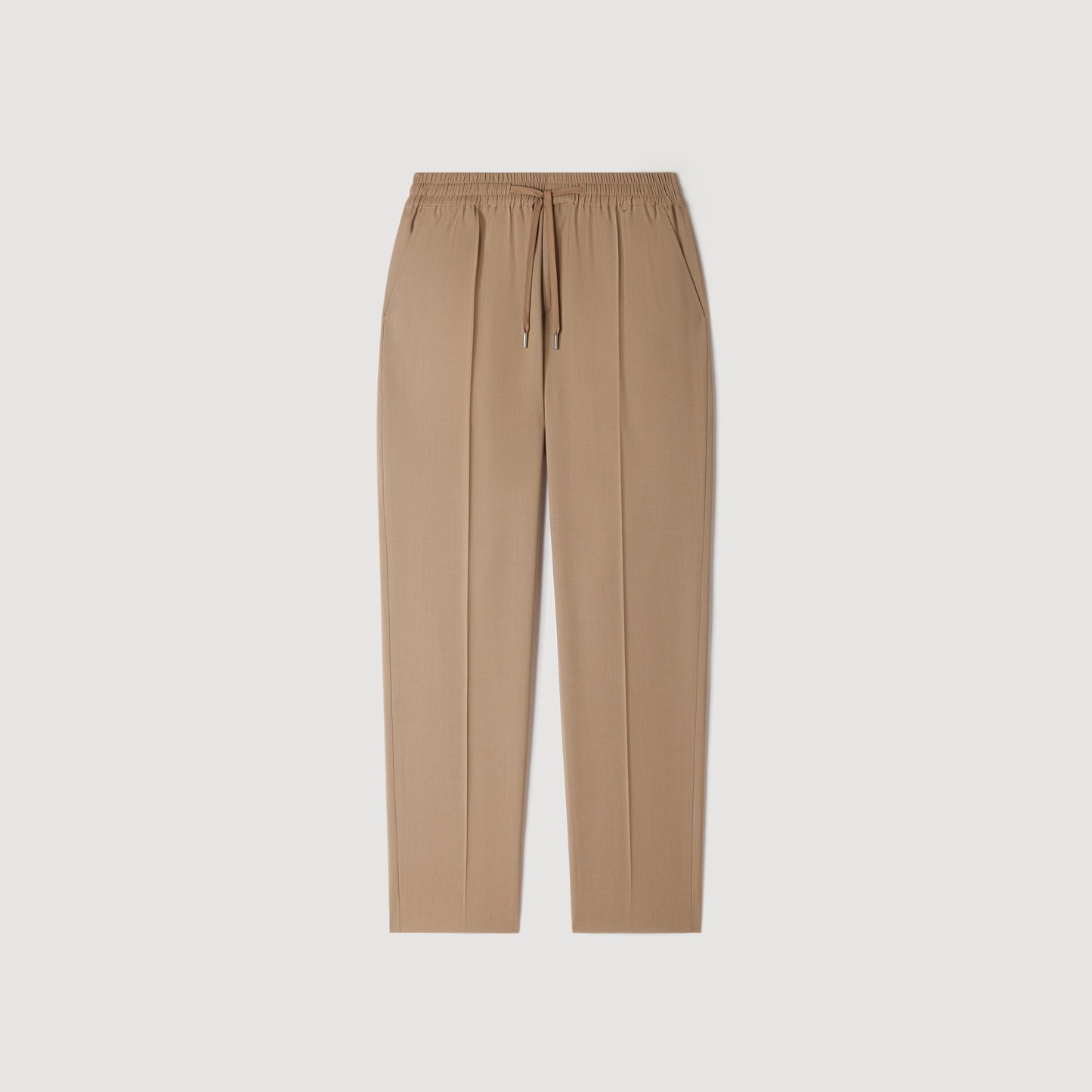 New Alpha Elasticated wool trousers Cappucino