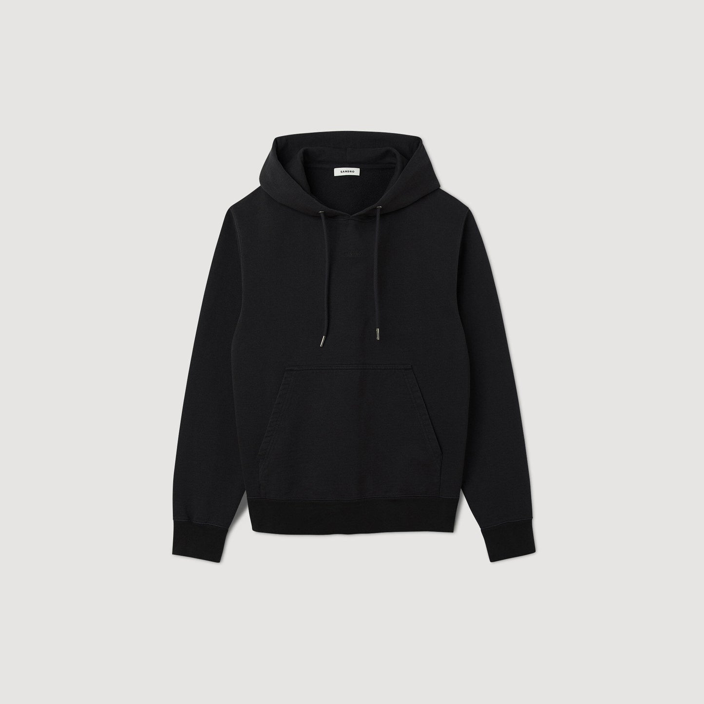 Hoodie Sweatshirt With Logo Embroidery - Black Black