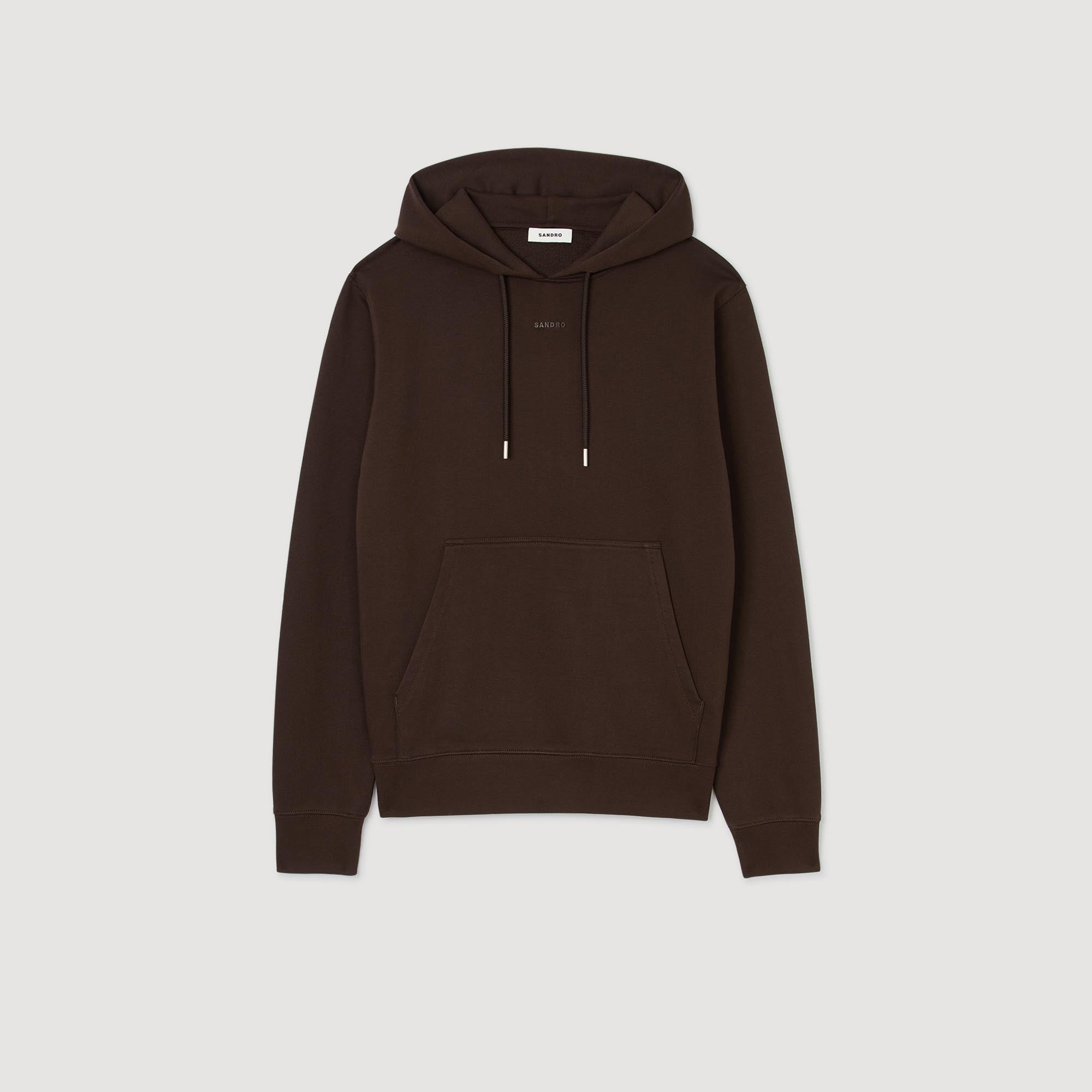 Rubber Sandro Hoodie Logo Hoodie Chocolate
