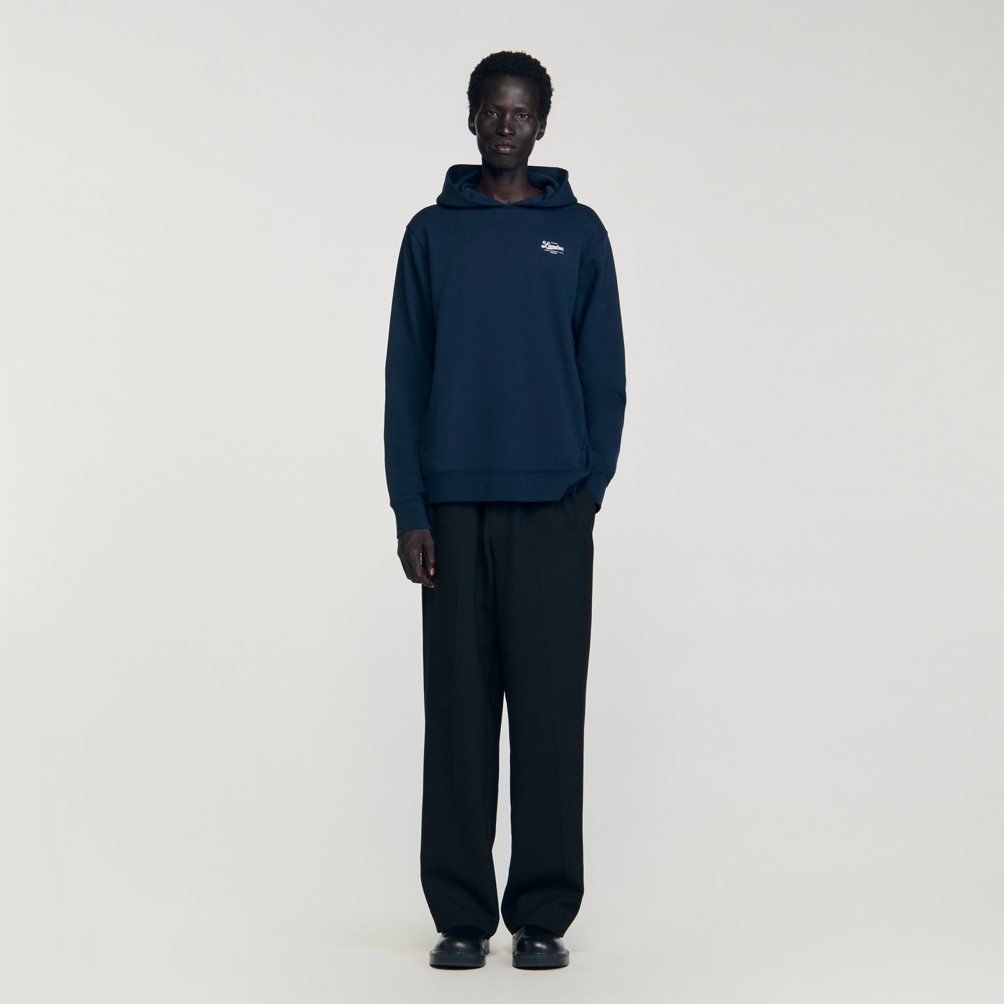 Atelier Hoodie Logo Sweatshirt Midnight Blue
