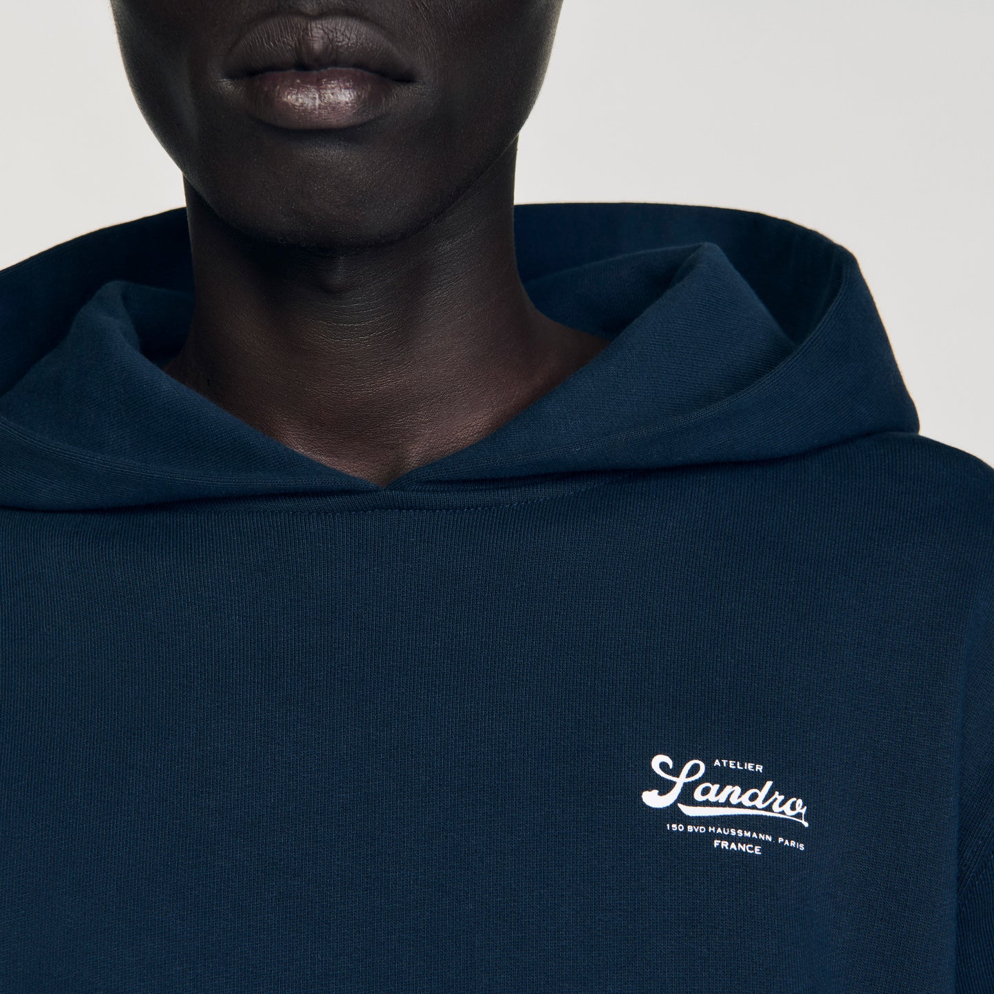 Atelier Hoodie Logo Sweatshirt Midnight Blue