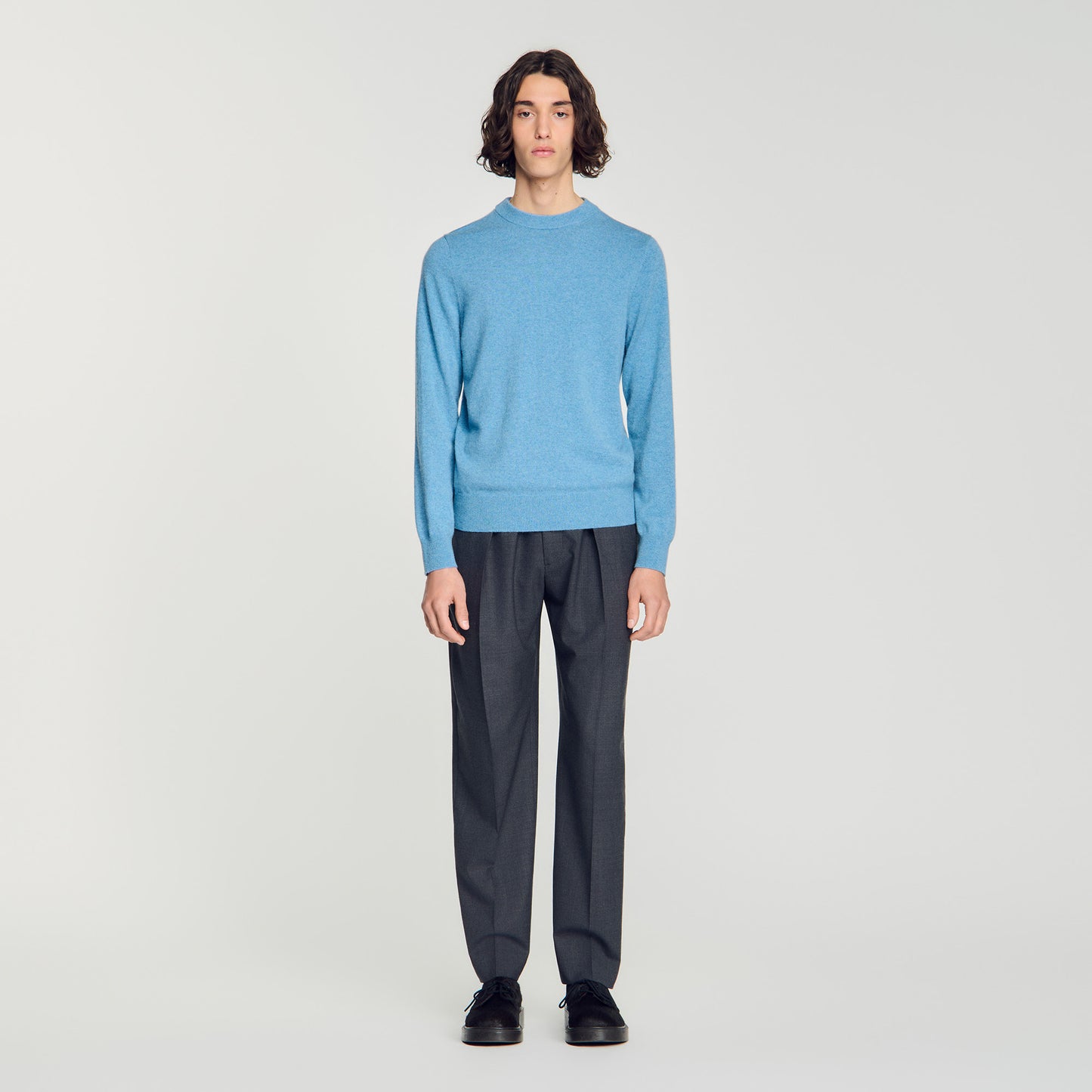 Crewneck Cashmere Cashmere crew neck jumper Chambray