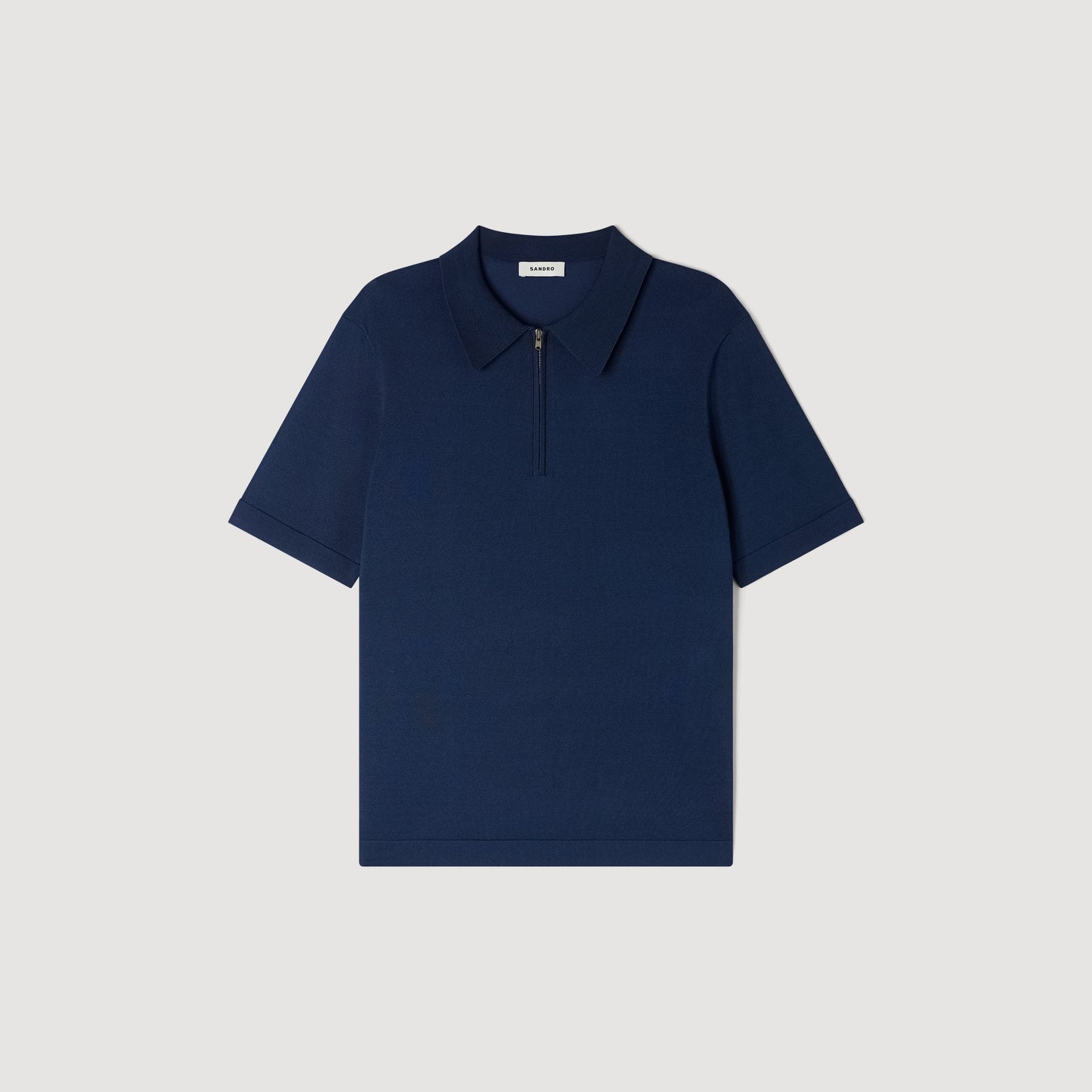 Pablo Zip Knitted Polo Shirt With Zip Collar ROYAL BLUE