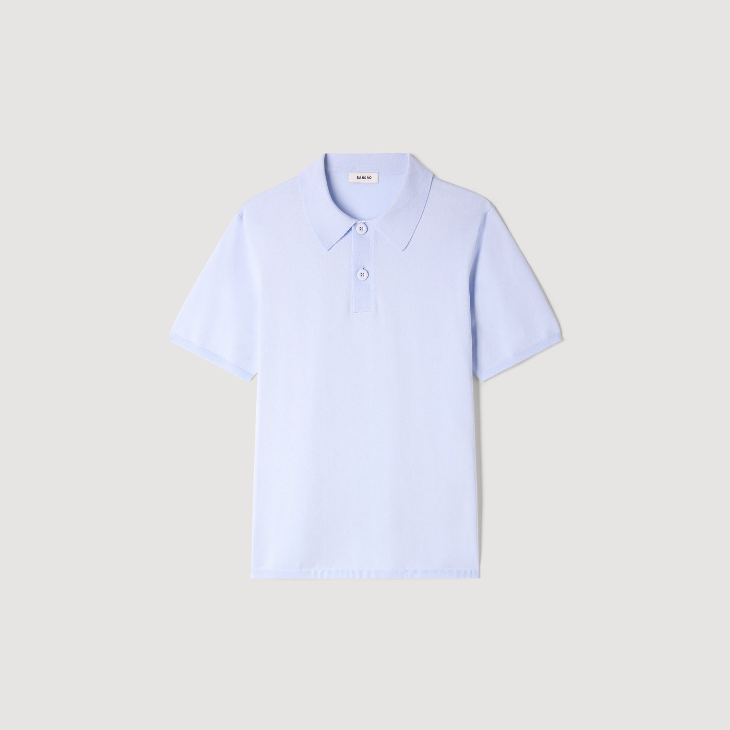 Pablo Short-sleeve knitted polo shirt Blue Sky