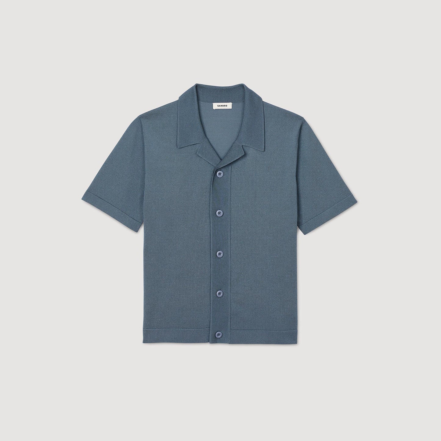 Knit Shirt Short-Sleeved Shirt Dark Chambray