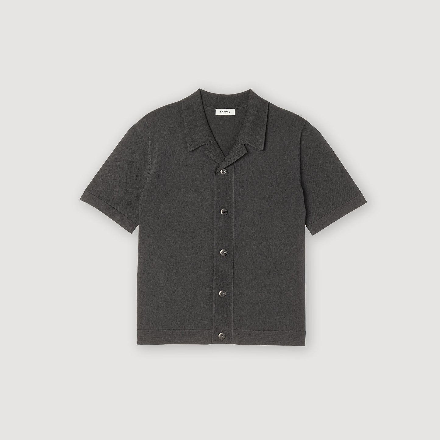 Knit Shirt Short-Sleeved Shirt Dark Kaki.