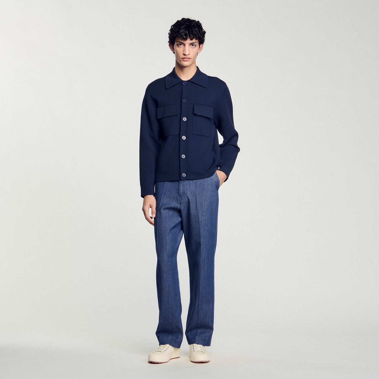 Home Cardigan Knit Jacket Midnight Blue