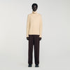 Yak Wool And Cashmere Turtleneck Jumper Beige